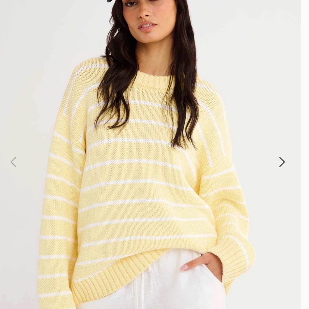 Rumored Bayside Sweater - Banana Stripe